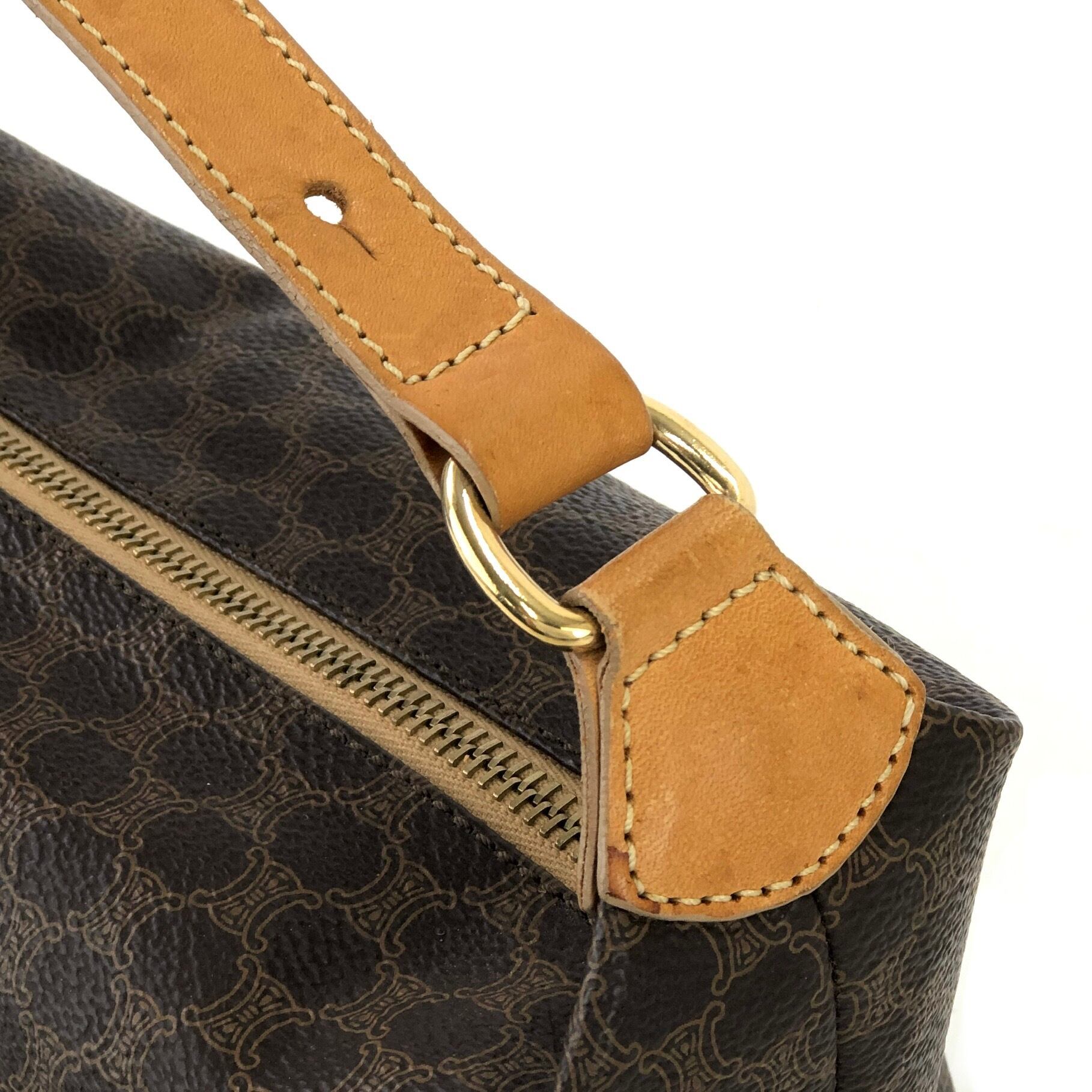 CELINE セリーヌ マカダム ロゴ型押し ミニバッグ ハンドバッグ