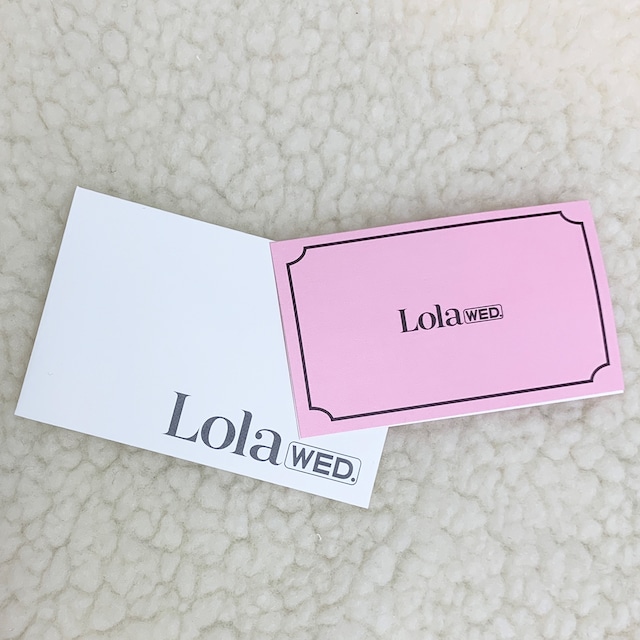 Lola wed.メッセージカード