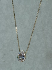 Drop zirconia necklace