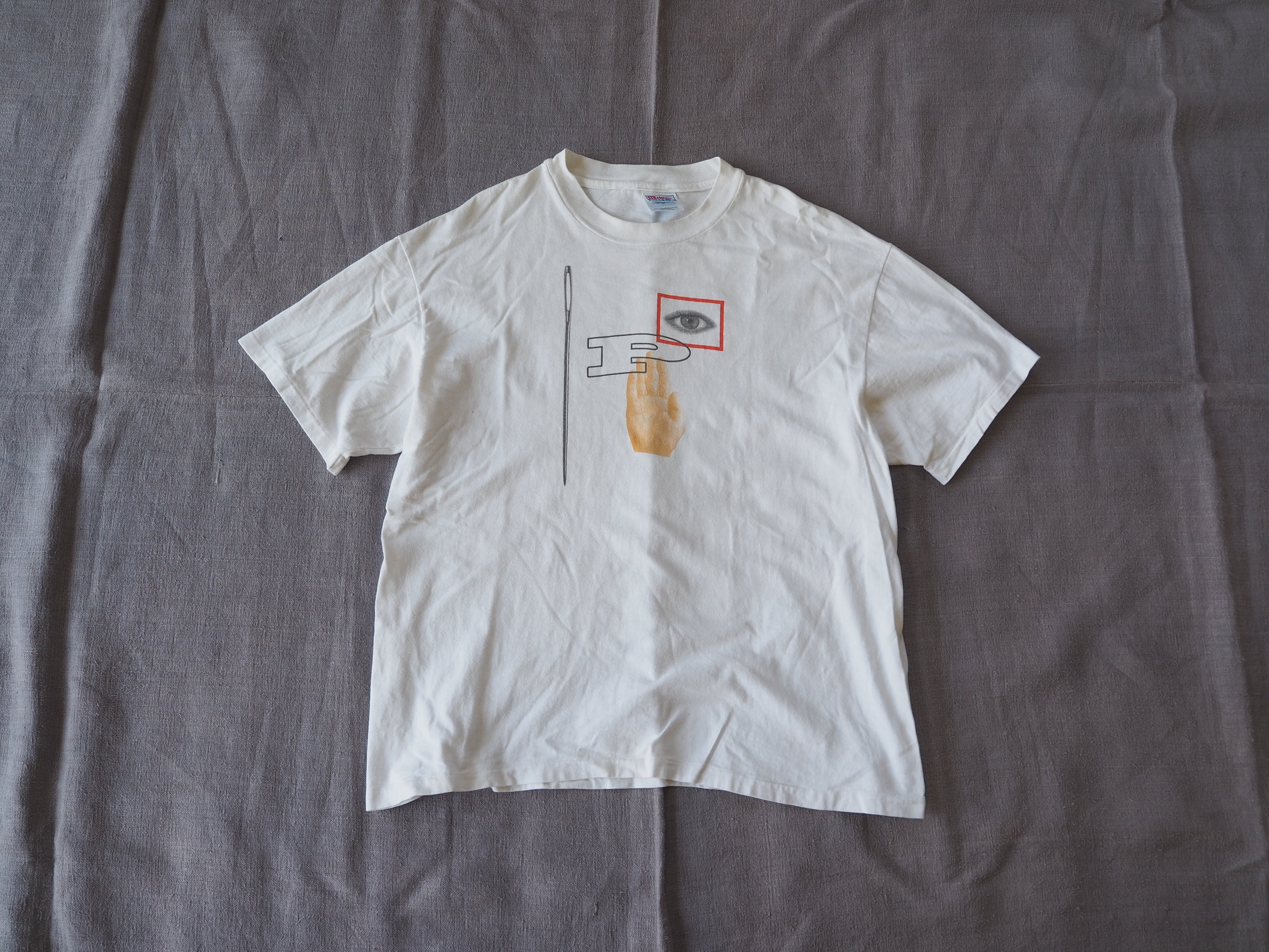 1990’s USA製 Levi’s コラージュプリントTシャツ XL white