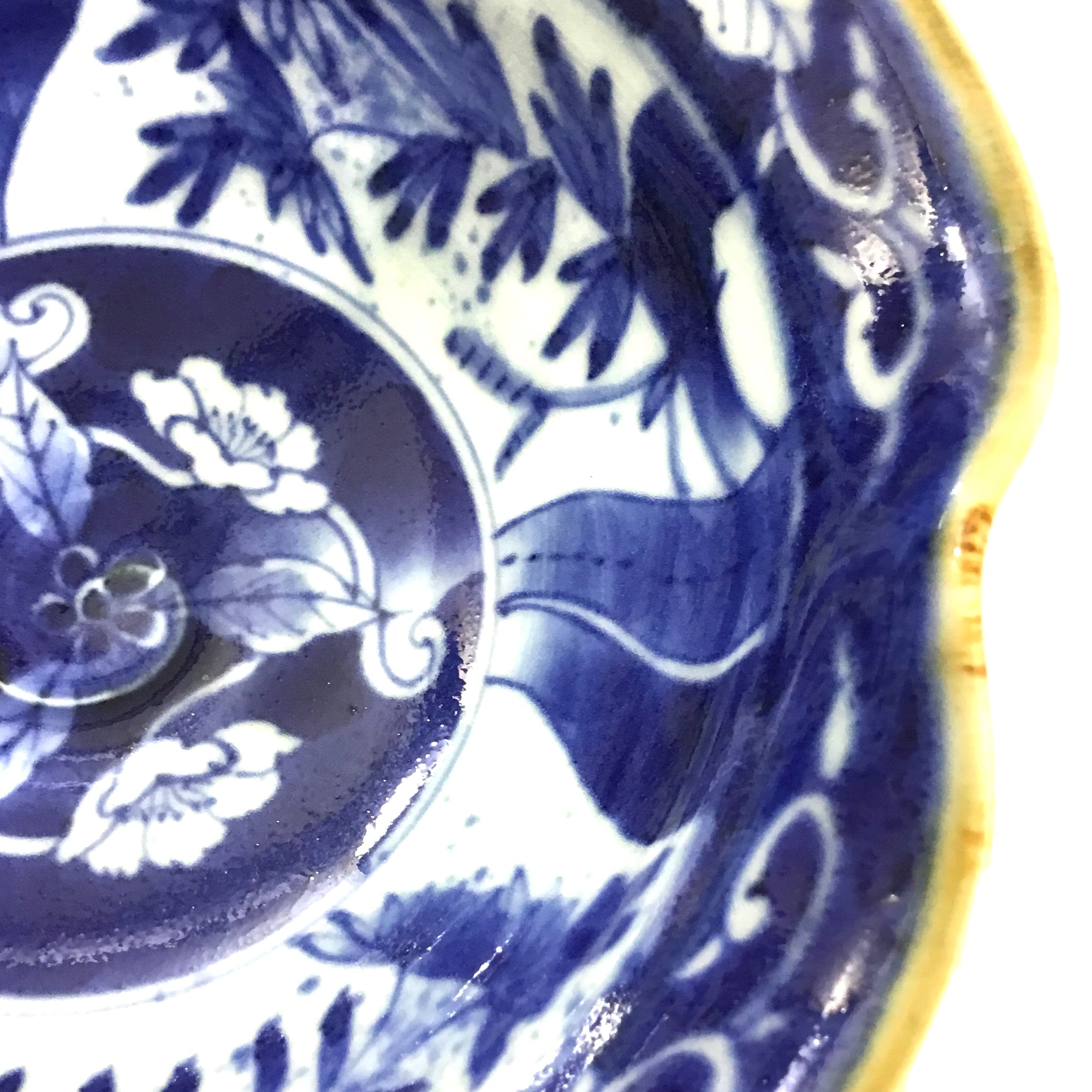 草花紋菓子鉢 | 藍の器 青雅堂