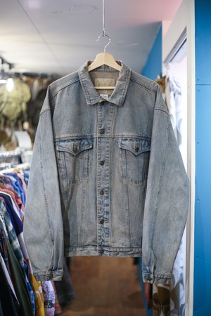 “Over dye custom” over size denim jacket