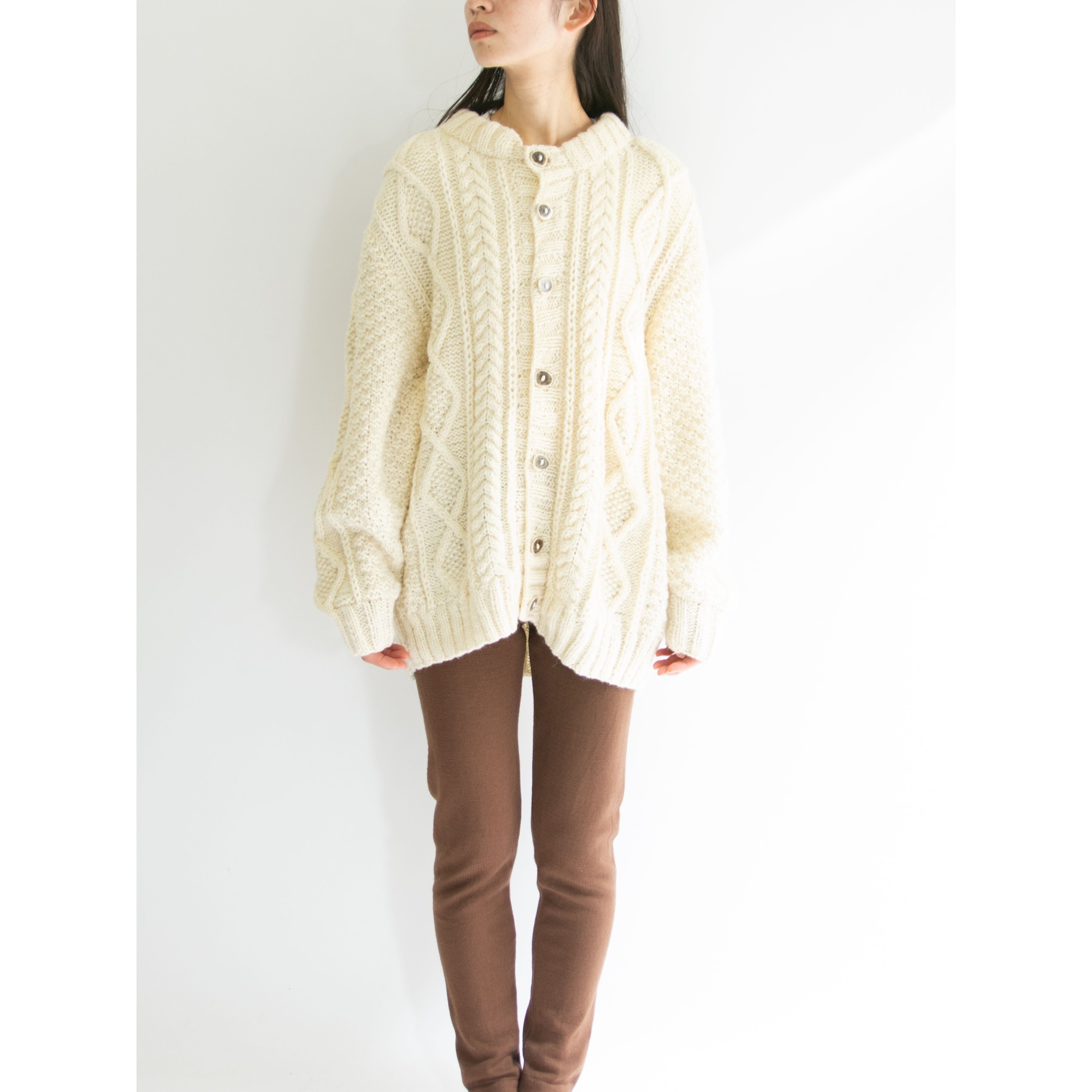 【BONZ】Made in Australia Wool Alan Knit Cardigan(オーストラリア製 ウール アランニットカーディガン セーター)