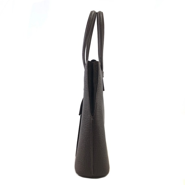 LOEWE ロエベ ロゴ 型押しレザー スクエア フロントポケット ハンドバッグ ブラウン vintage ヴィンテージ オールド k3v6eu