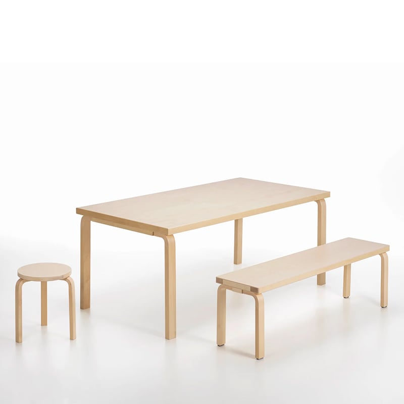 L１　Sale ヴィンテージ アルダーソリッド　ベンチチェア　北欧 天然木アルダー材でつくったベンチ（ダイニングチェア/ソファー/ベンチ