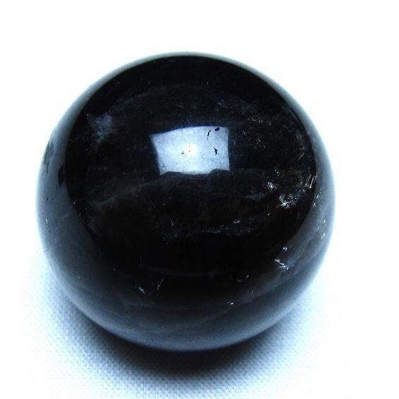 モリオン 黒水晶 丸玉 34mm スフィア 置物 原石 141-7367