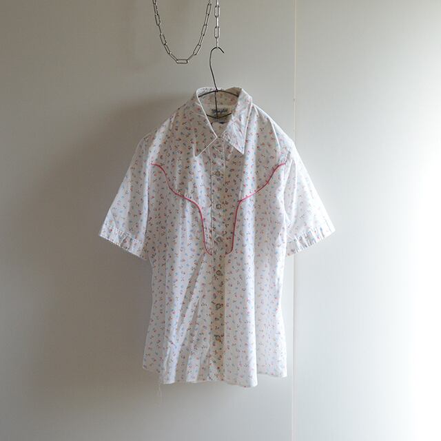 70s 80s USA製 ラングラー Wrangler 花柄ウエスタンシャツ 半袖 70s 80s USA製 ラングラー Wrangler 花柄ウエスタンシャツ 半袖