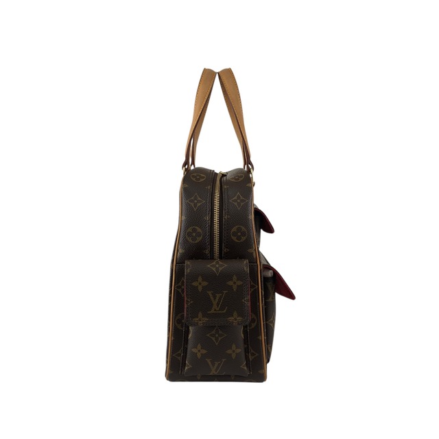 LOUIS VUITTON ルイヴィトン モノグラム ハンドバッグ ブラウン PVCレザー エクサントリシテ M51161 vintage ヴィンテージ オールド vzg5g4