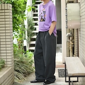 CAMLON balloon silhouette 2tuck slacks charcoal gray