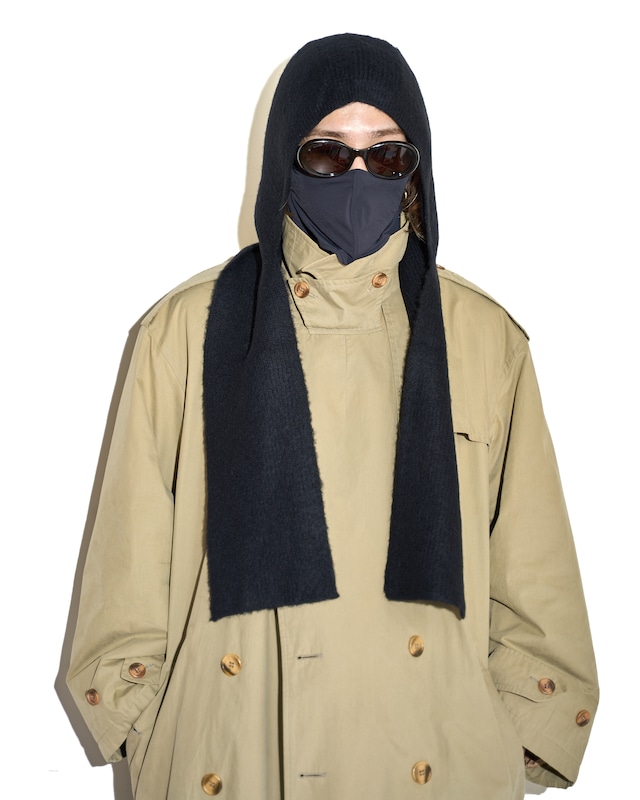 ssstein "WOOL/ALPACA MILLED KNIT BALACLAVA〔BLACK〕"