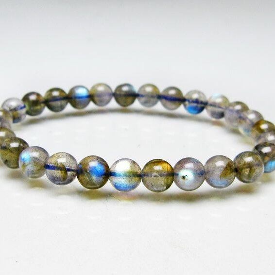 ラブラドライト ブレスレット 7mm 一点物 メール便可 [M便 1/10] 111-44810