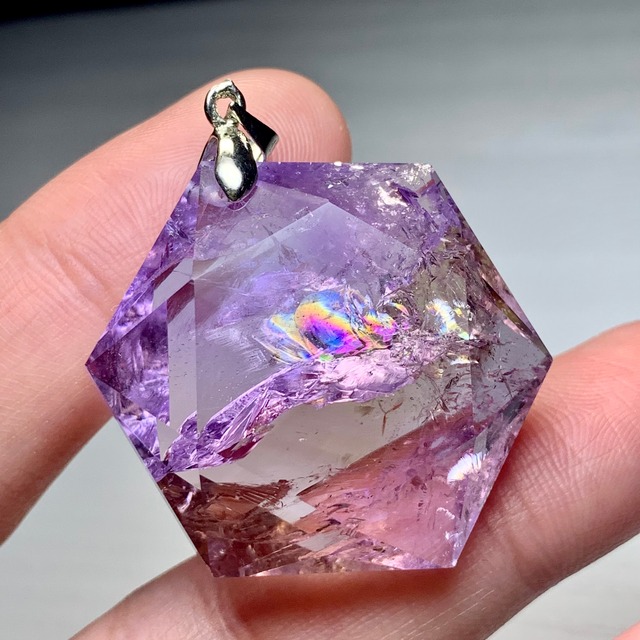 3.六芒星☆アメトリン ペンダントトップ