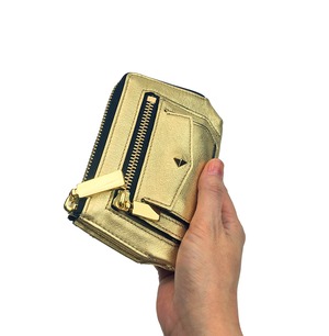 Metalic Zip Wallet　GOLD