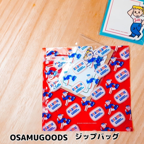 ＜OSAMU GOODS＞ジップバッグ（ﾚｯﾄﾞ）ﾚﾄﾛ　袋 ﾗｯﾋﾟﾝｸﾞ