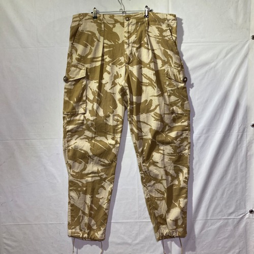 90s 実物 イギリス軍 DPM トロピカルカモ コンバット カーゴパンツ デザート desertcamo ミリタリー 迷彩 ユーロ ヴィンテージ W104cm