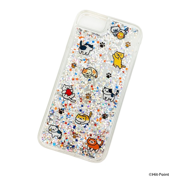 【期間限定価格】ねこあつめ　グリッターiPhoneケース(iPhone8,7,6,6s)