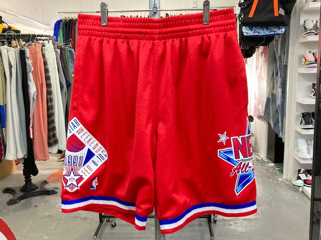 MITCHELL&NESS NBA BASKETBALL AUTHENTIC MESH SHORTS ALL-STAR TEAM RED MEDIUM 45KF6792