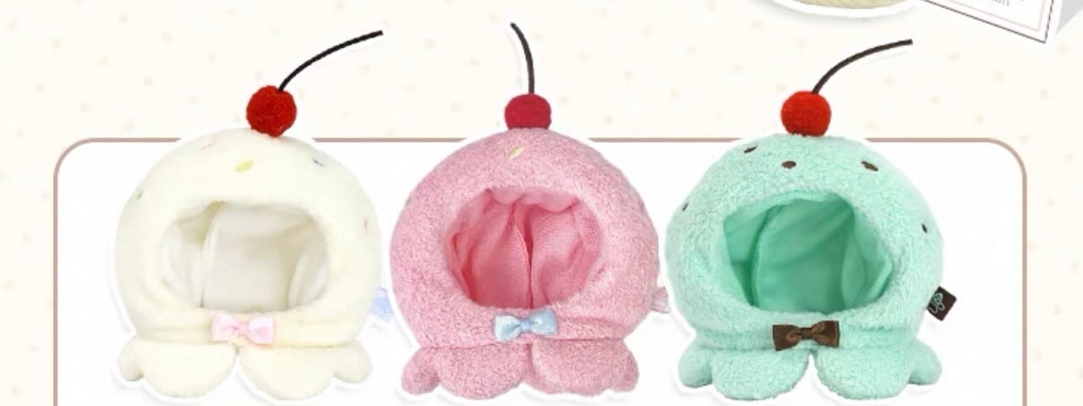【464】ちびぐるみ ぬい服 着ぐるみ チョコミント&いちご SET 3色 バラ売りページ】アイスクリーム チョコミント ストロベリー