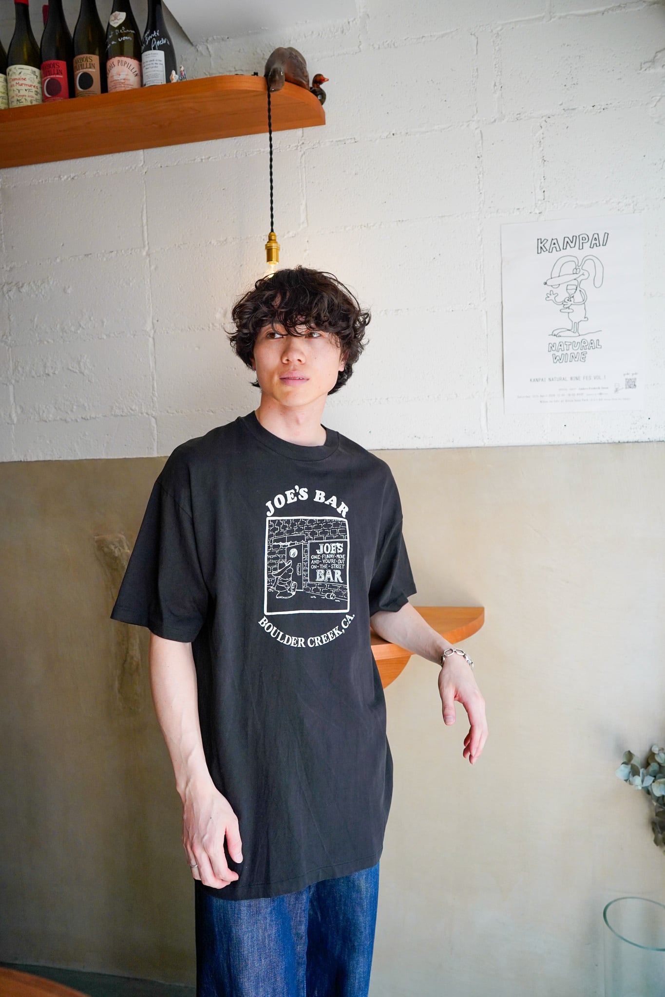 【1990s】"Hanes Beefy-T, Made in USA" Boulder Creek Joe's Bar T-shirts / 6-98