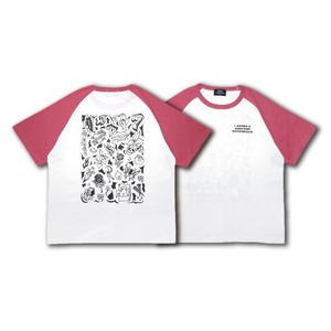 SAVAGECLUB×JERRYTRAD RAGLAN S/S TEE SMOKE PINK