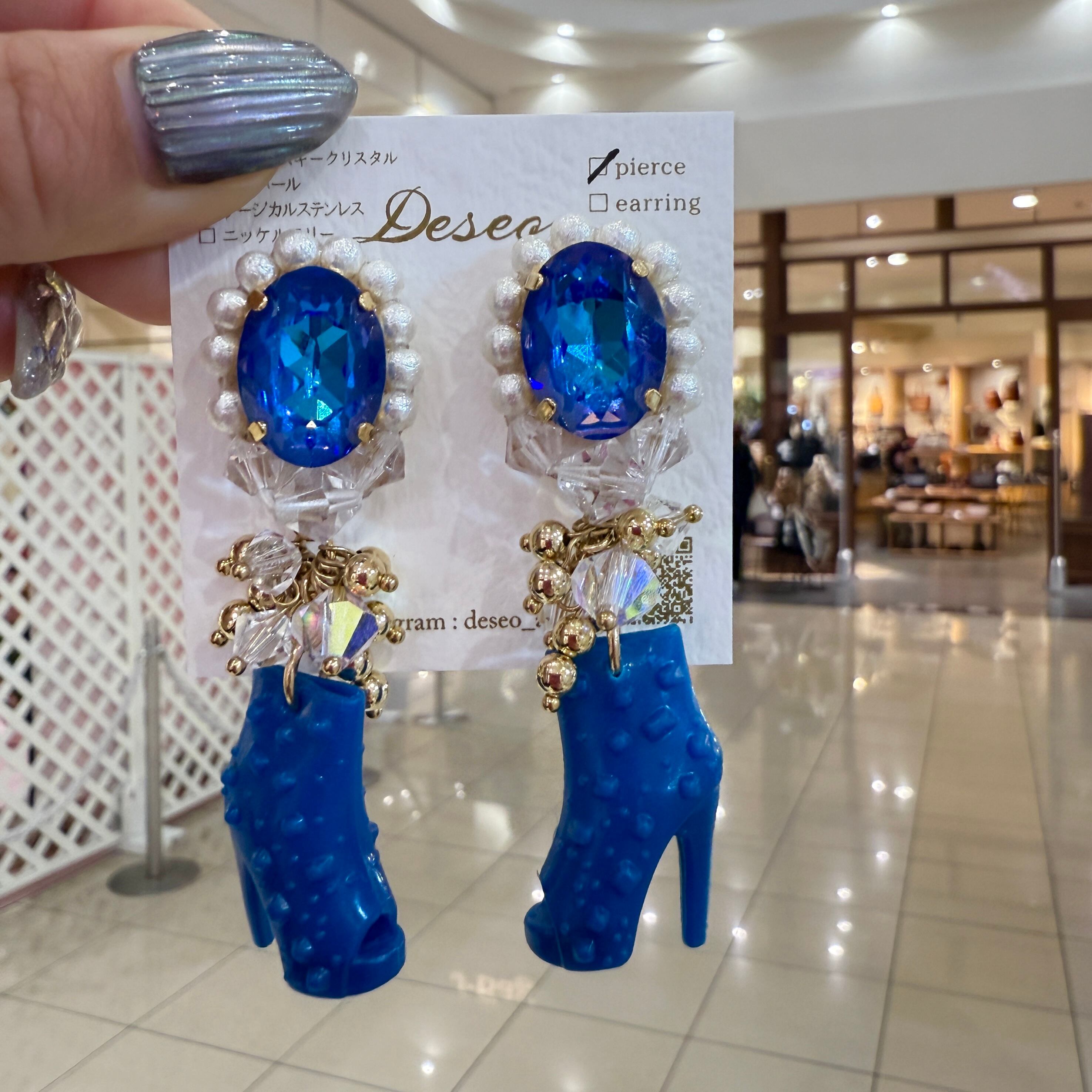 Tokage☆ Blue eyes✨アシメトカゲピアス トカゲイヤリング NO.593
