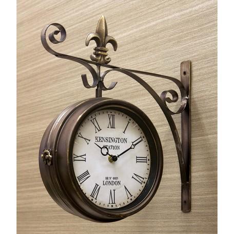 オシャレ ステーションクロック 両面時計 壁掛け時計 駅時計インテリア