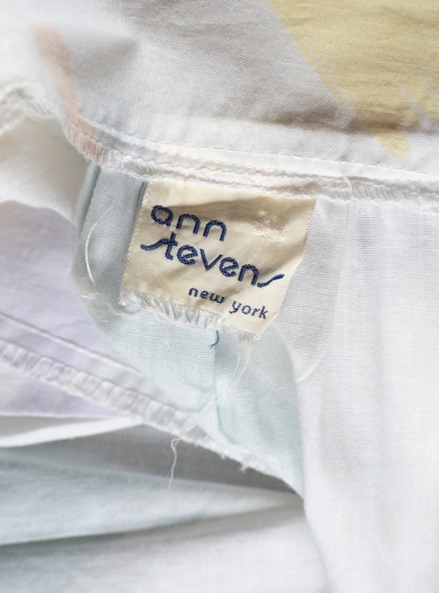 "Ann Stevens" 1980s Broadcloth brush stroke skirt