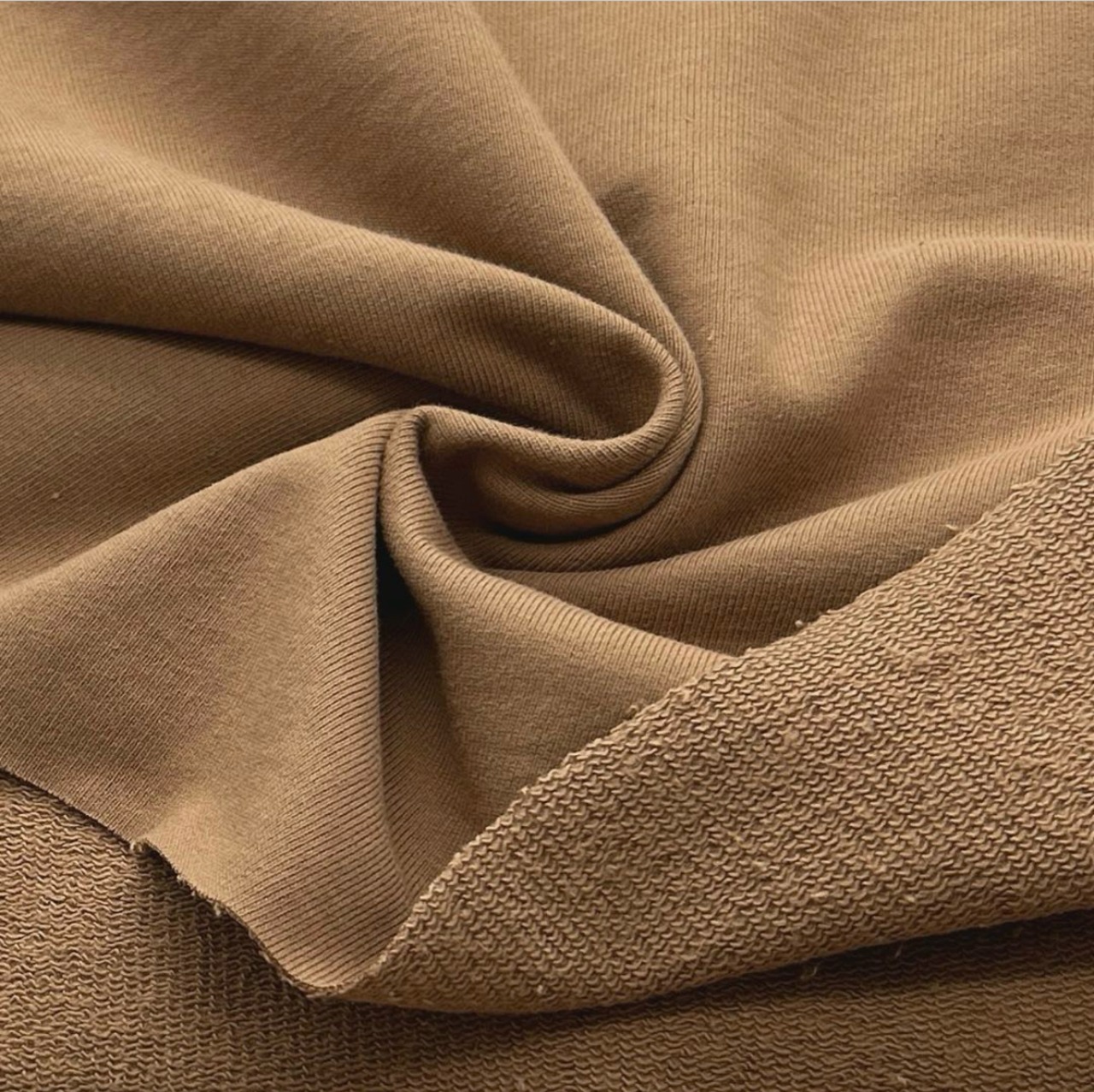 ★NY609◆2.9m◆綿100%裏毛ニット生地◆ブラウン