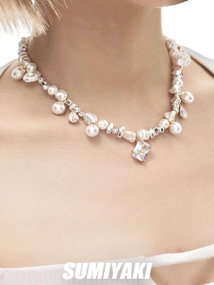 Sumiyaki pearl necklace パールネックレス シルバー