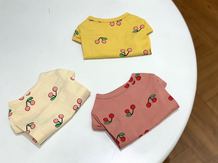 【SALE】cherry cherry t-shirt XS ~ XL 3color / 犬服 春夏 新作 ドッグウェア シンプル 犬 服 トップス 小型犬 中型犬 ワンコ服 top108