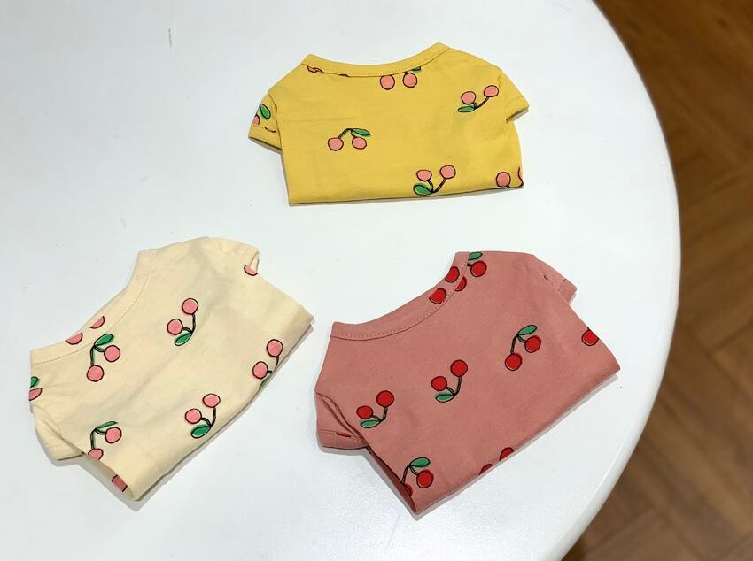 【SALE】cherry cherry t-shirt XS ~ XL 3color  /  犬服 春夏 新作 ドッグウェア シンプル 犬 服 トップス 小型犬 中型犬 ワンコ服