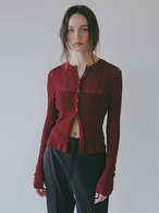 ETRE TOKYO パターンスティッチシアーニットカーディガン 3色展開