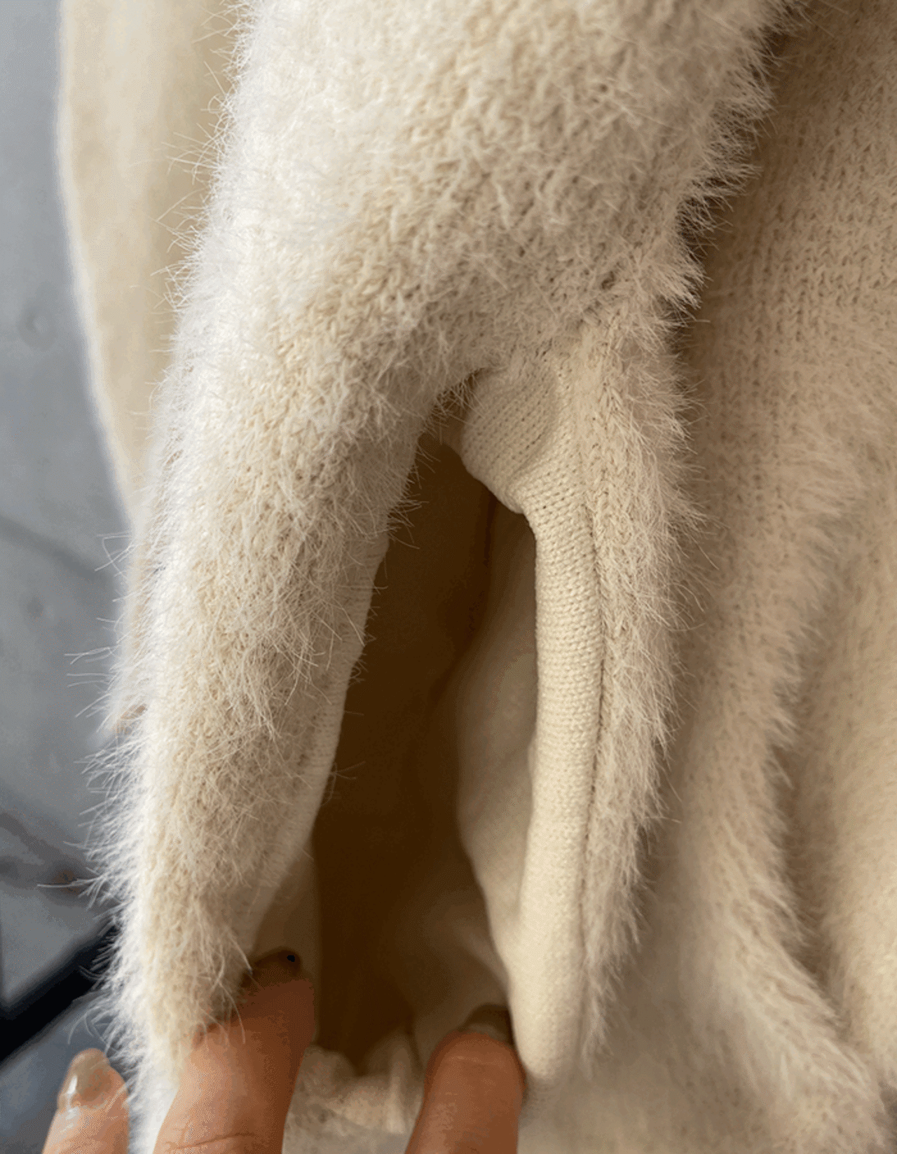 【25aw・再販】Cashmere Over-fit Cardigan_Ivory