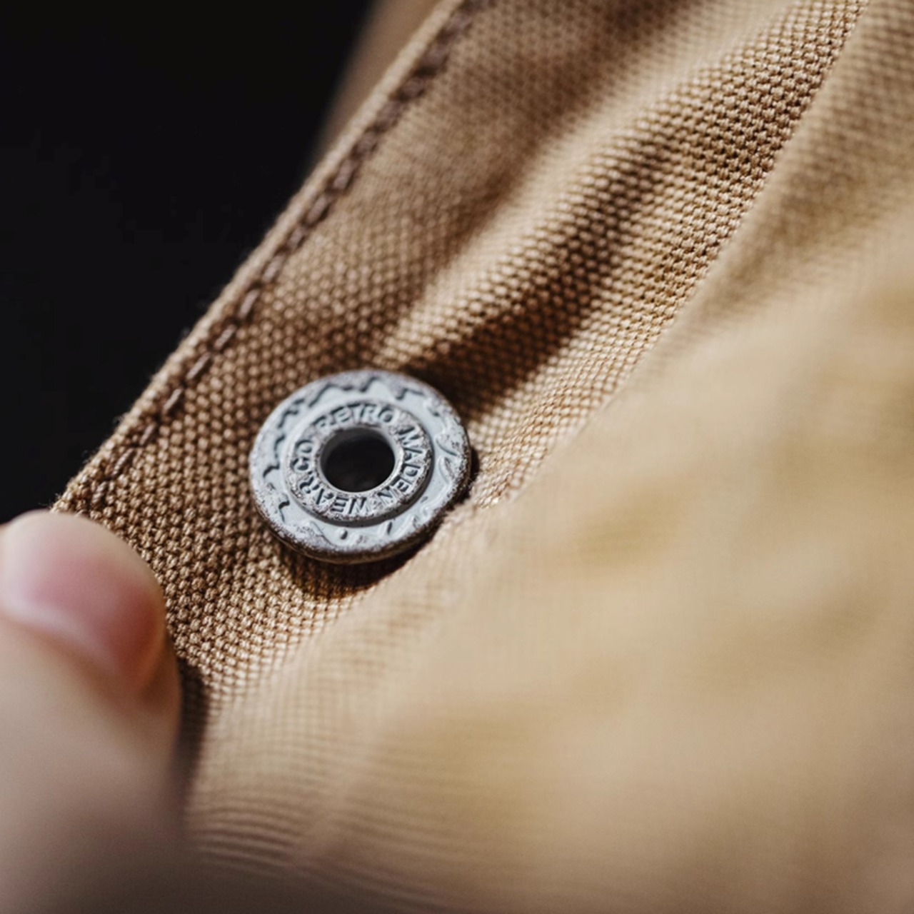 Button Front Patch Pocket Collar Work Jacket ◇H0165