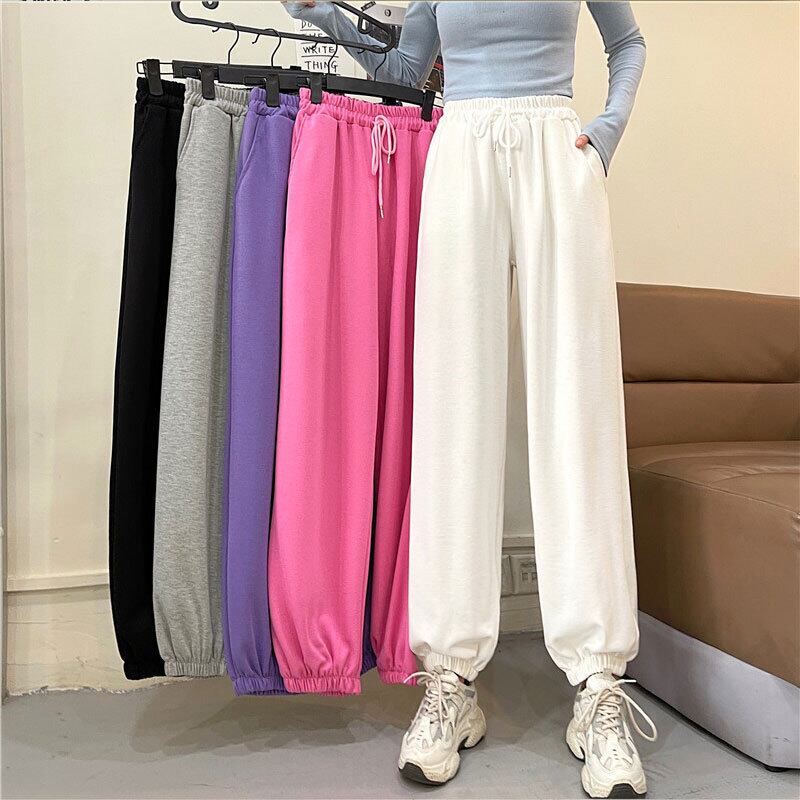 グレーパンツ レディースハイウェストウェストスリムカジュアルスプリング 春物 萌量不足37937142713