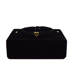 【無料ギフト包装/送料無料/限定】K18 Gold Baby Heart Bracelet / Anklet Black【品番 23S2003】