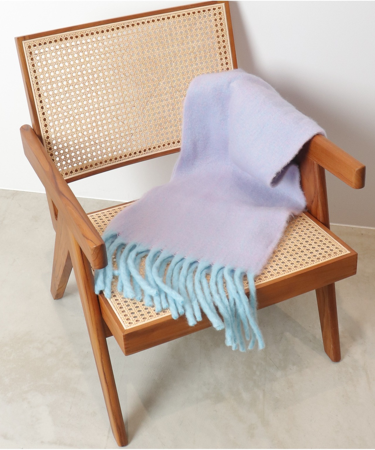 OI230501 バイカラーメランジーストール blue