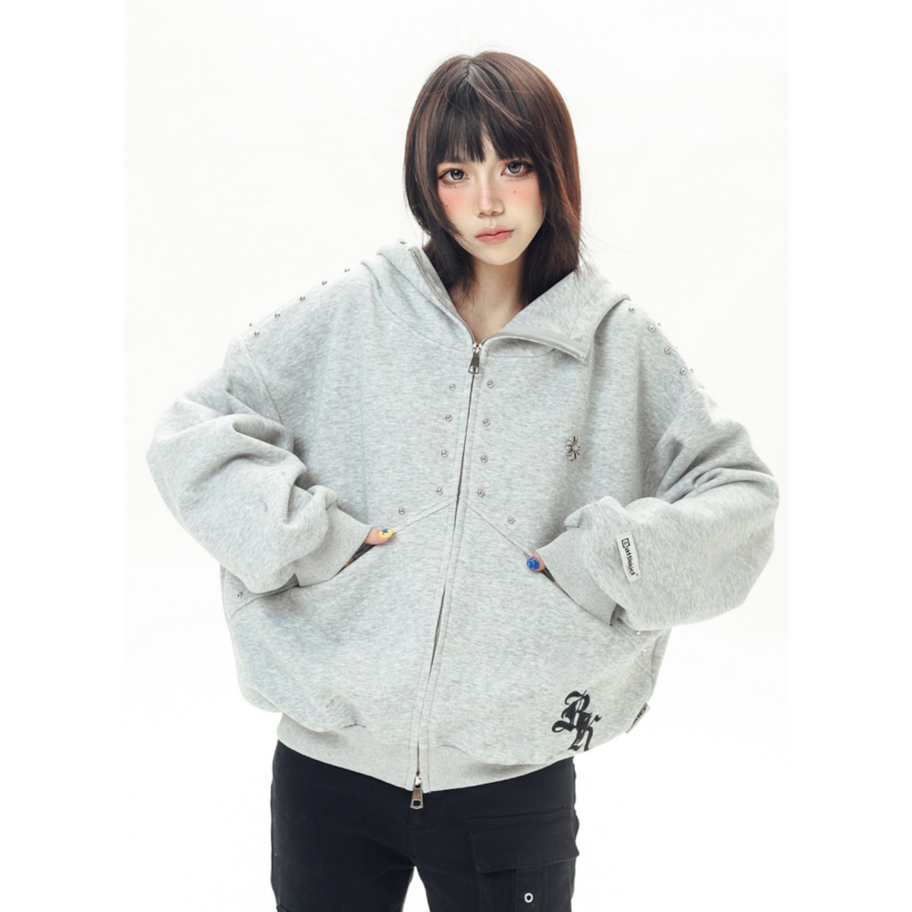 ストリート 悪魔の角 ジップパーカー T1972