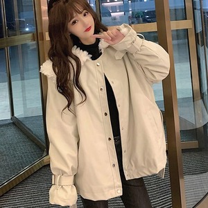 【送料無料】レザージャケット ステンカラージャケット アウター 羽織 長袖 無地 ゆったり きれいめ 甘辛 上品 きれいめ クール シック シンプル お出かけ デート 通勤 普段使い デイリー 着回し OT-387IU