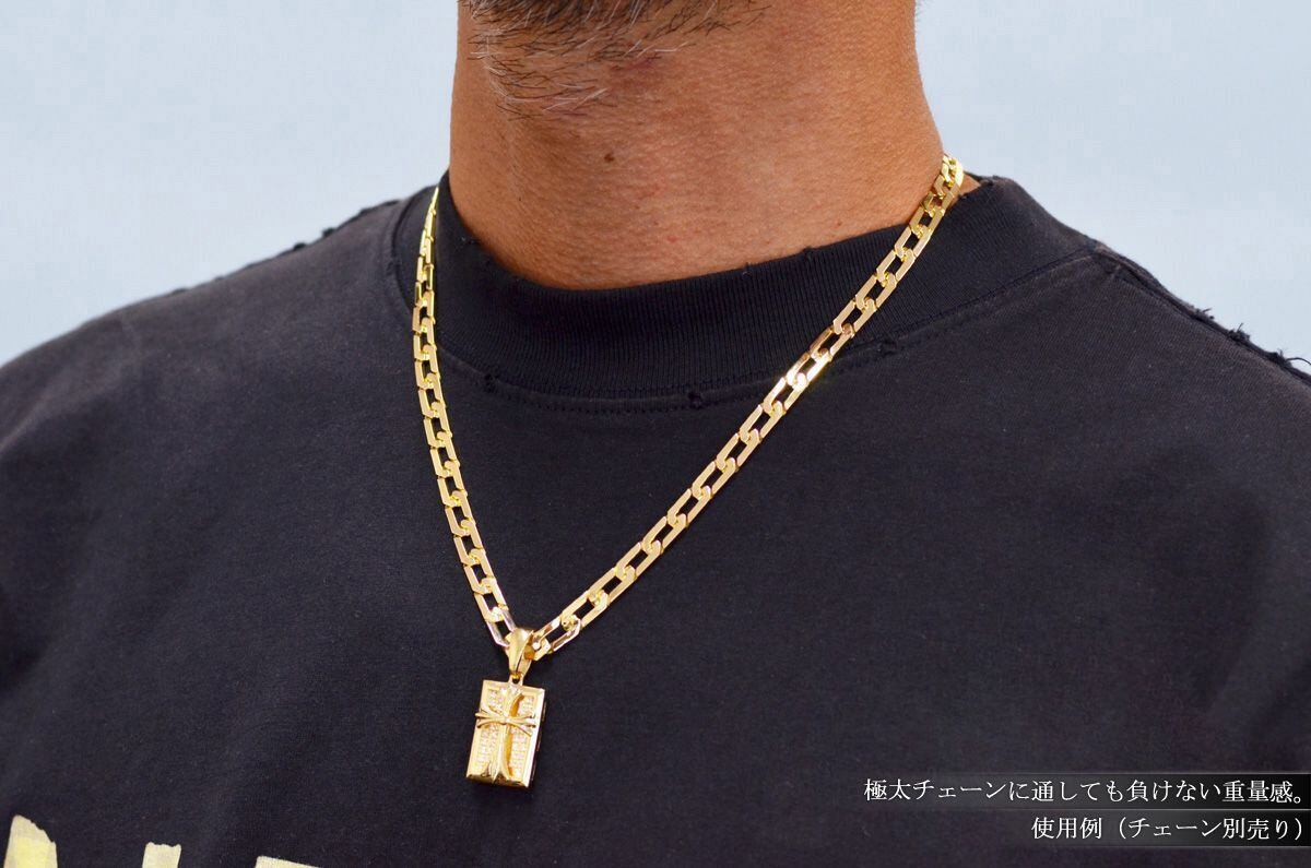 Ⓥ14K　ペンダントトップ ペンダントトップ メンズ K18 18金 ダイヤモンド クロス 十字架