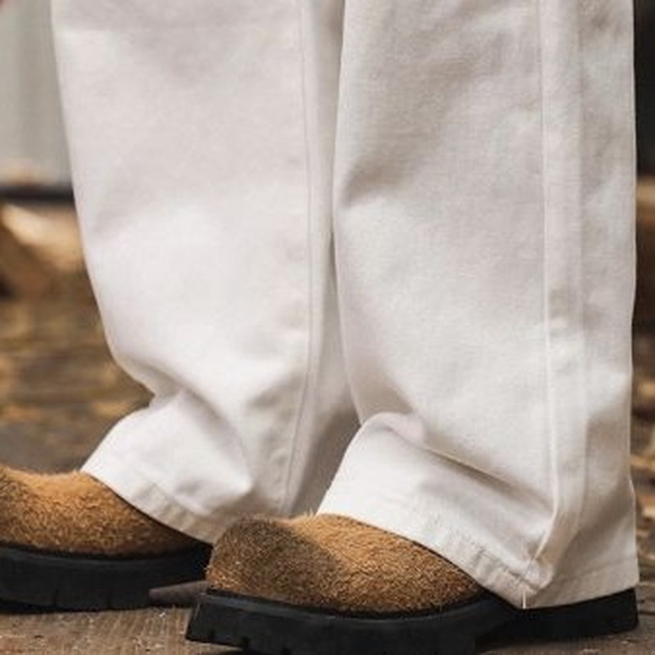 loose fit wide leg denim pants ◇2color H0801