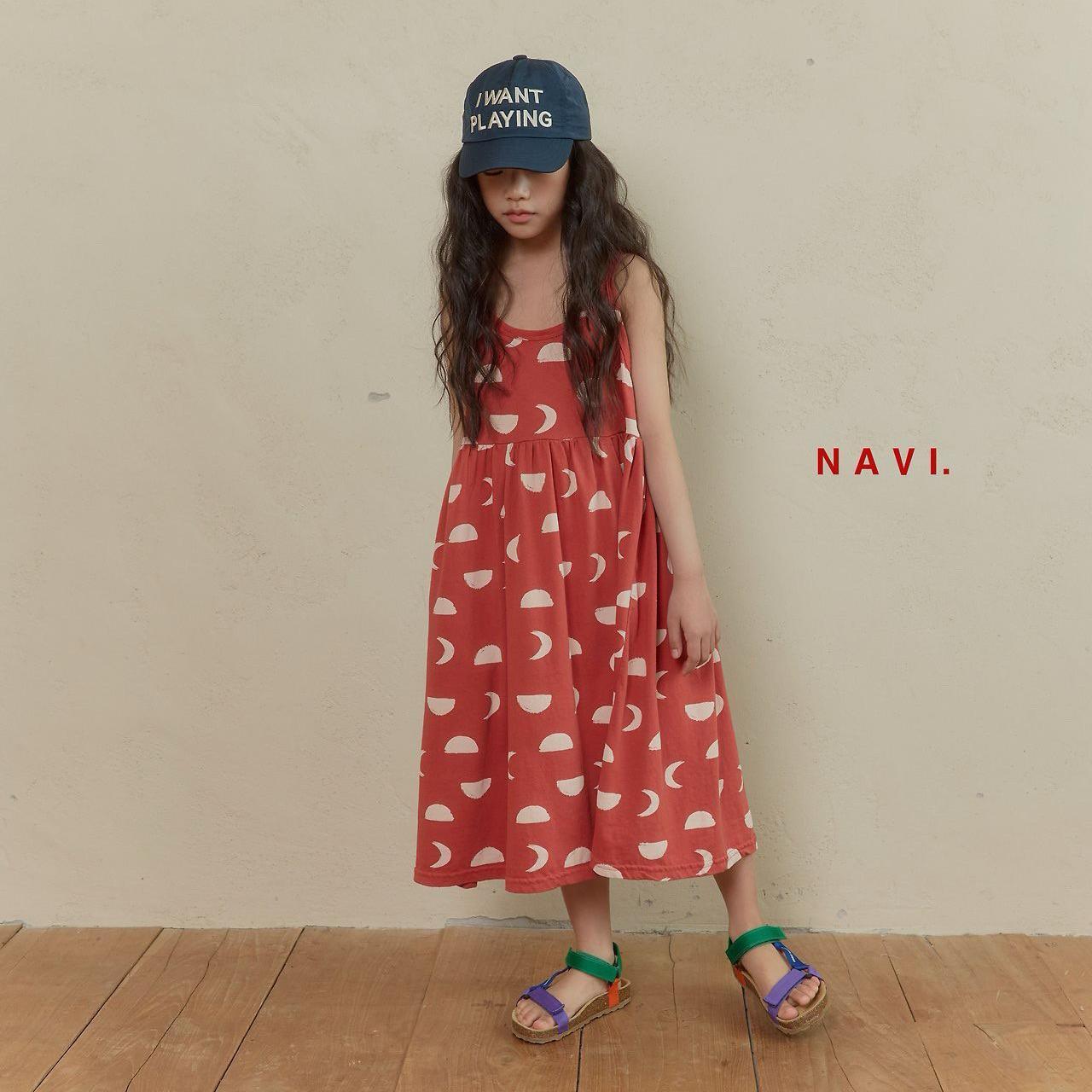 «予約»«ジュニアサイズあり»«navi» ムーンワンピース 2colors