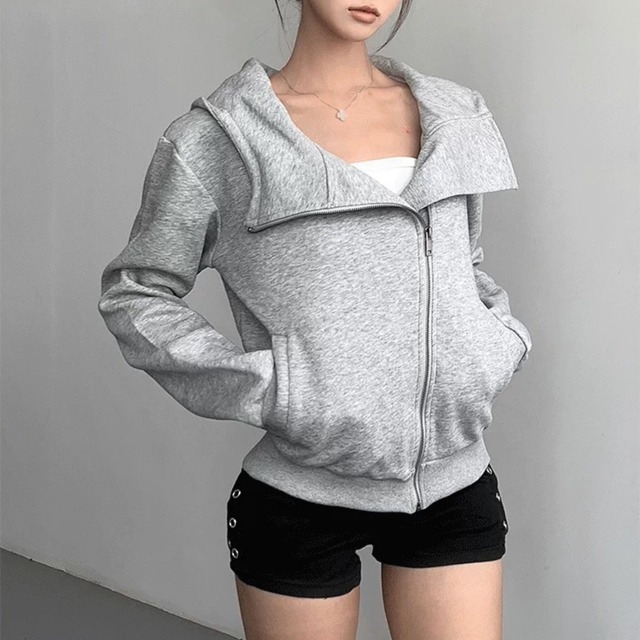 Asymmetry zip jacket la2530