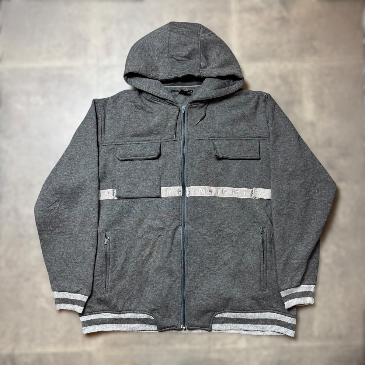 ジルボー シャトルジップパーカー 3XL B-BOY HIPHOP デザイン古着 Y2K 