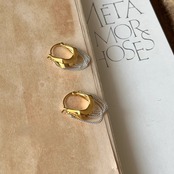 ドロップチェーンフープピアス H0069