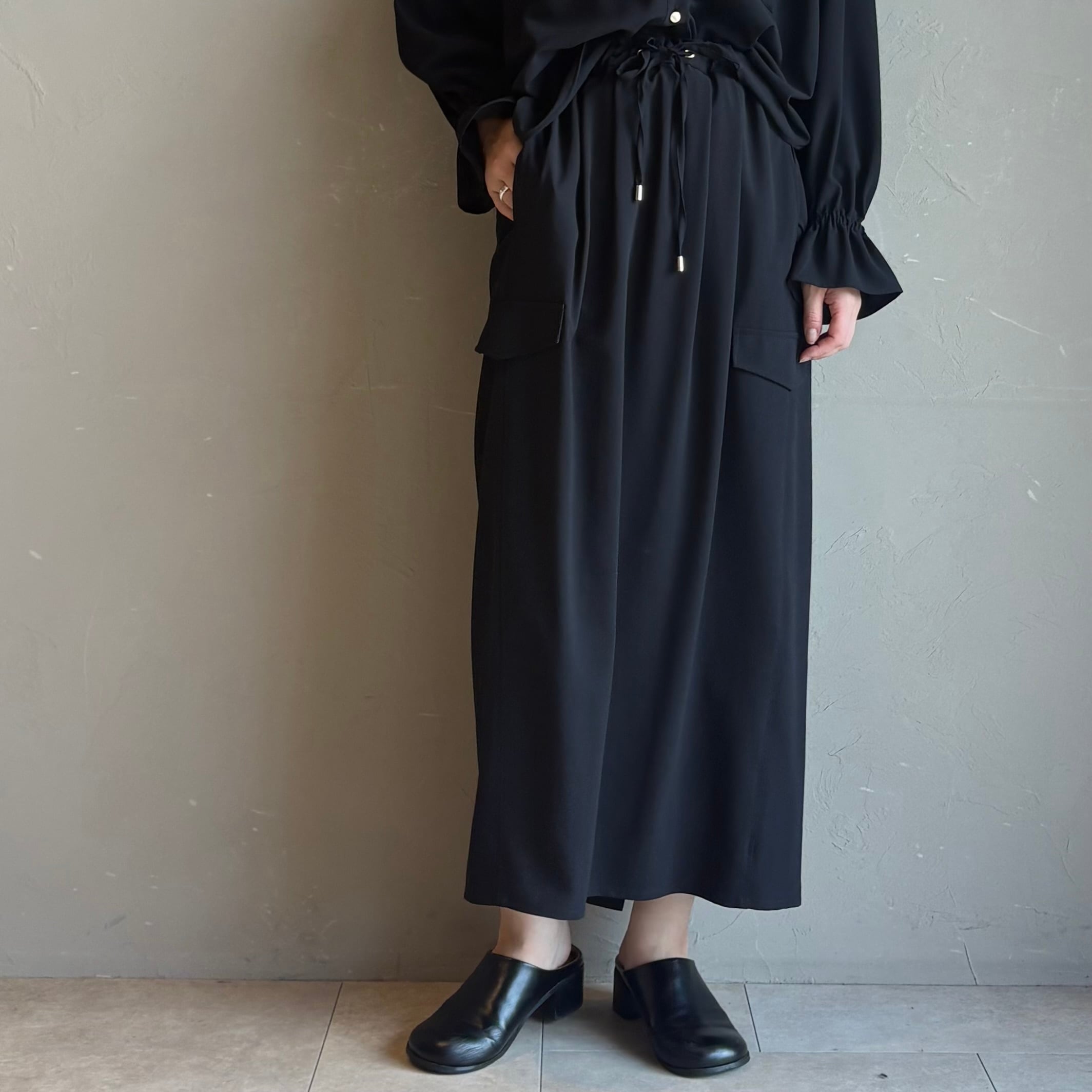 《 8/末入荷・発送 》【 CYNICAL 】リッチジョーゼットカーゴスカート