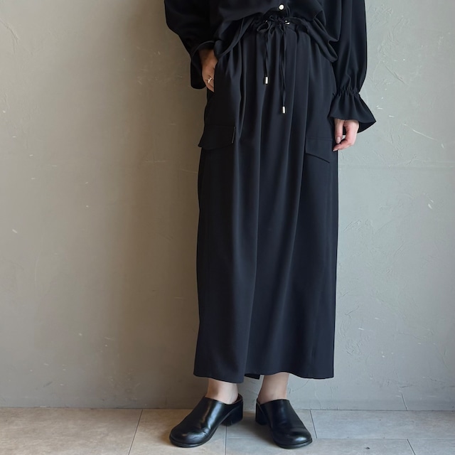 《 8/末入荷・発送 》【 CYNICAL 】リッチジョーゼットカーゴスカート