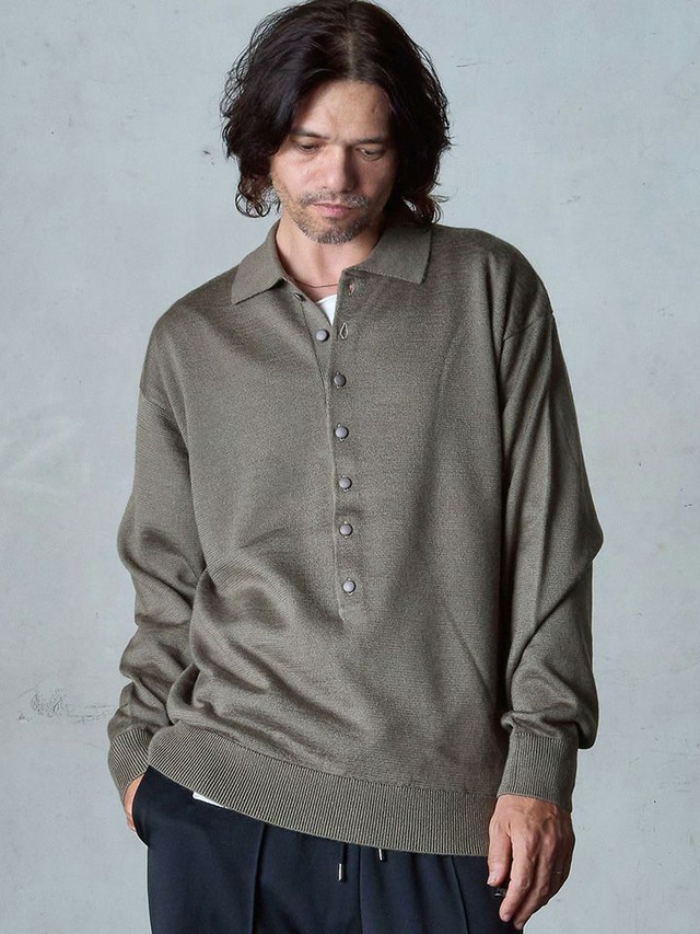 EGO TRIPPING (エゴトリッピング) POLOPRO ニットポロ / GRAY 676351-03
