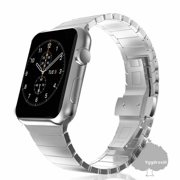 Apple Watch アップルウォッチ 38/40mm 42/44mm ステンレス バンド ベルト シルバー ブラック バックル開閉 シリーズ 6  5 4 3 se | YGG STORE BASE店