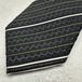 necktie 日本製 黒系 ストライプ ネクタイ ヴィンテージ 古着 n-370